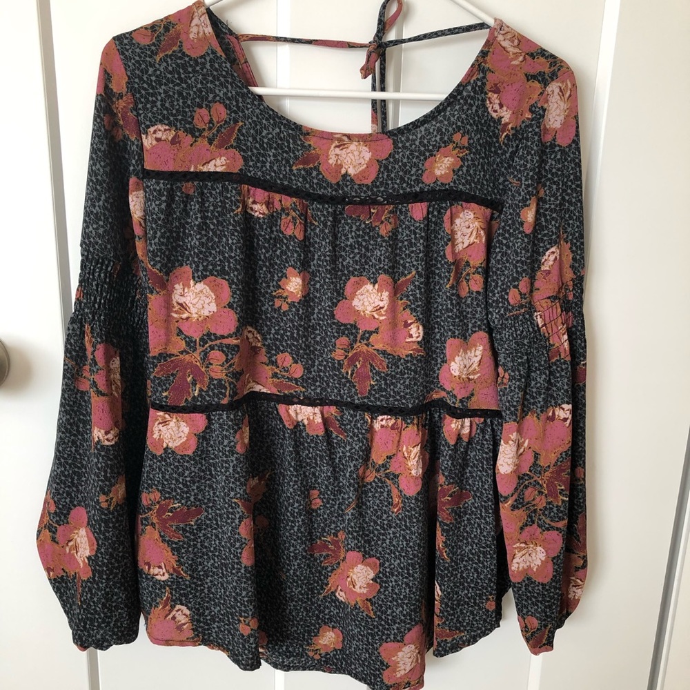 Back Floral Blouse
